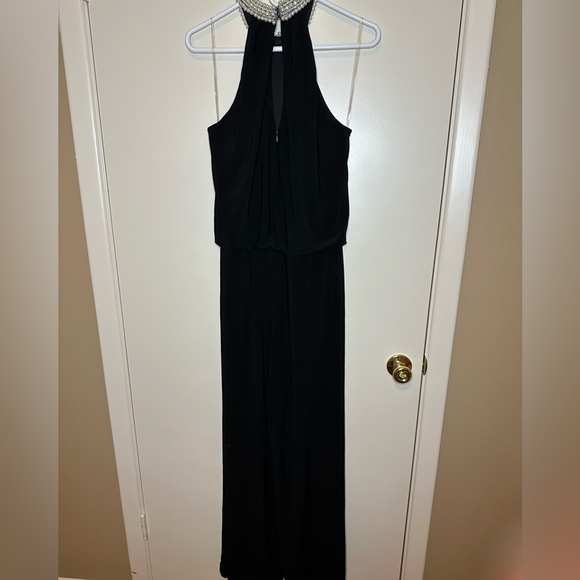 MSK Black Jumpsuit with pearl collar - Size M - Picture 7 of 10
